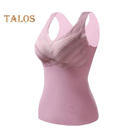 Zimní dámská zateplená vesta s hrudními vycpávkami Bezešvé sametové rychlé zamykání teploty Výstřih do V Slim Fit Elastické vnitřní nošení bez rukávů Spodní část tílka