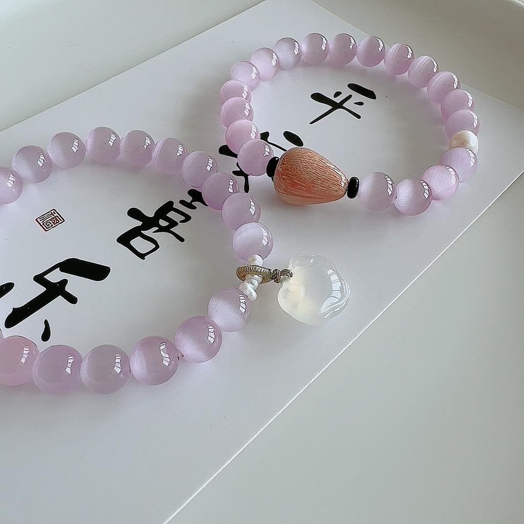 opal gold sand chalcedony safety lock water drop bracelet exquisite small cute bracelet fashion versatile jewelry women