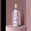 Small Fresh Vinyl Wooden Handle Three-fold Umbrella Men's and Women's Umbrellas Simple Retro Polka Dot Umbrella Parasol