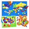 World, USA and Europe Map Puzzle Set - 3 Pack Geography Puzzles for Kids and Adults Educational Learning