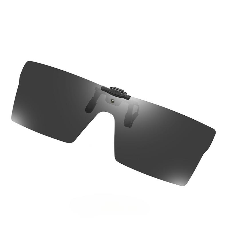 Nicht polarisierte Flip-Up Quadratische Clip-on Herren Damen Sonnenbrille Integration Nachtfahrt Outdoor-Sport Brille