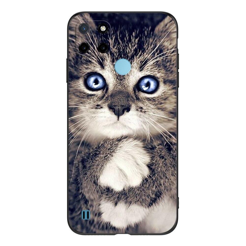 For Realme C21Y C25Y Case For OPPO Realme C21Y C25Y 4G Soft Case RMX3261 Coque 6.5inch Black Tpu Case Lion Wolf Tiger Dragon