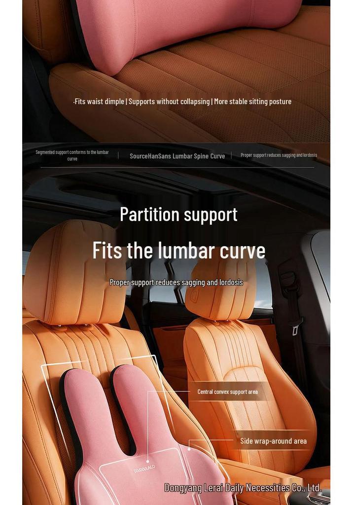 Ergonomic Memory Foam Lumbar Support Pillow for Office and Car Seats