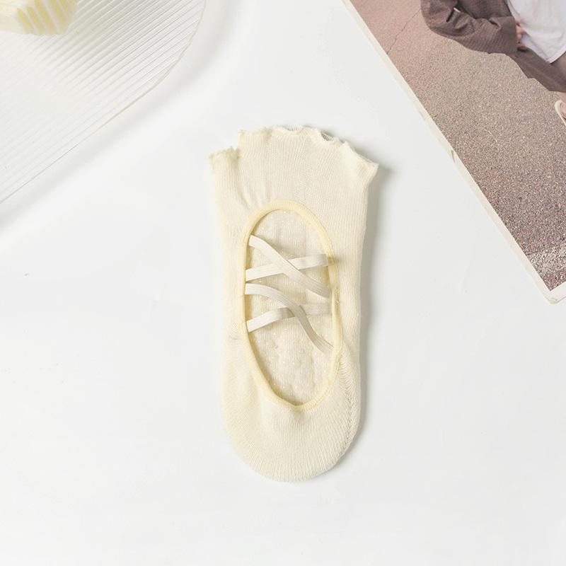 Women's Spring and Summer New Cross Strap Backless Toe Professional Yoga Sports Non Slip Five Finger Socks