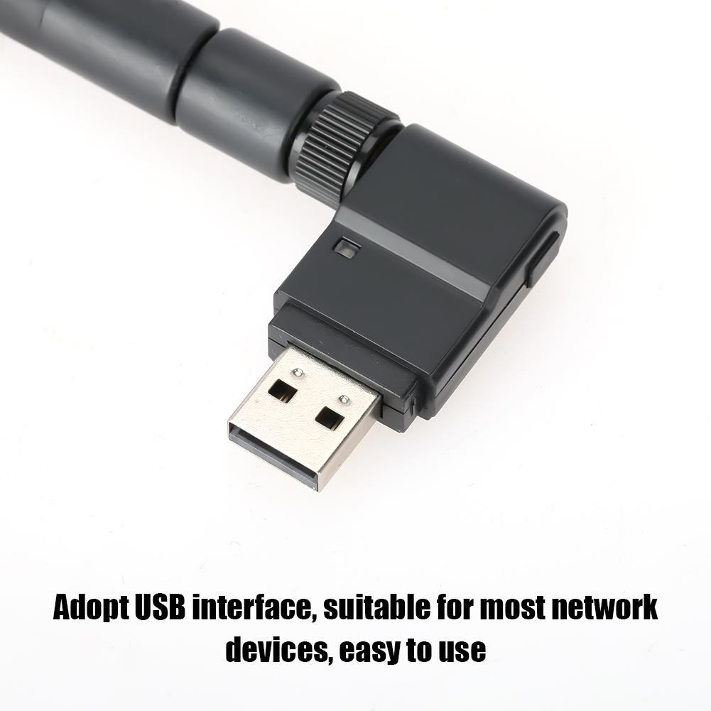 150M USB WiFi Wireless Network LAN Card for Desktop Laptop with High Gain Antenna