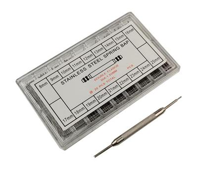 Watch Strap Link Spring 18 15 Pieces Each Parts, Bars, Sizes, 8mm-25mm, Approx.