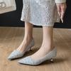 New, Luxury Rhinestone High Heel Wedding Premium Bridesmaids Wedding Dress Bridal Wedding Shoes Single Shoes Not Tired