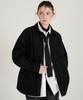 WV PROJECT Duff Oversized Peach Cotton Shirt Black Mjls7774