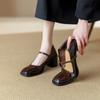 Fashion Retro Cozy Thick Heels Spring Autumn Buckle Pumps Women's 2024 Shoes French Simple Shoes on Heel 5CM Korea Style Sheepskin Pumps