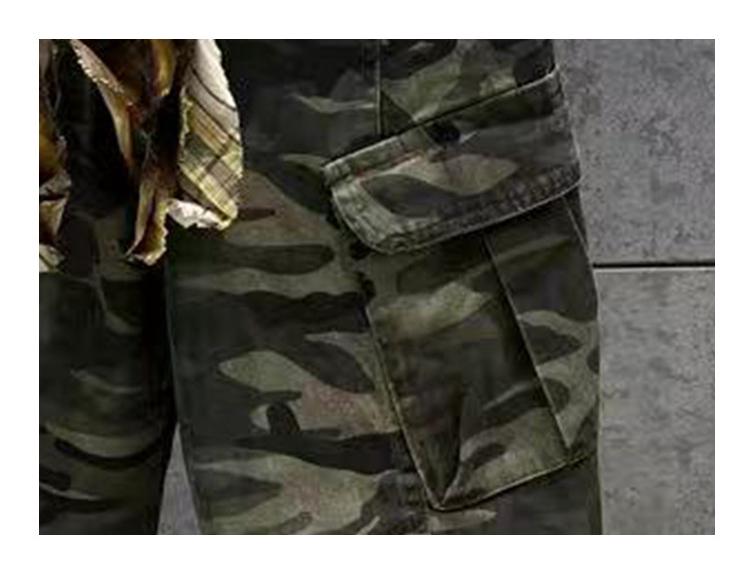 Girls' Retro Camo Waist-Tie Wide Leg Jazz Dance Cargo Pants - 2025 Autumn Fashion