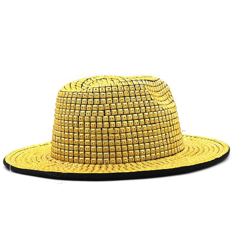 Sombrero de vaquero con bola de discoteca, sombreros de vaquera que lucen impresionantes bajo el sol, gorras de vaquero con joyas de cristal espejado, detalles de malla, sombrero para el sol para mujer