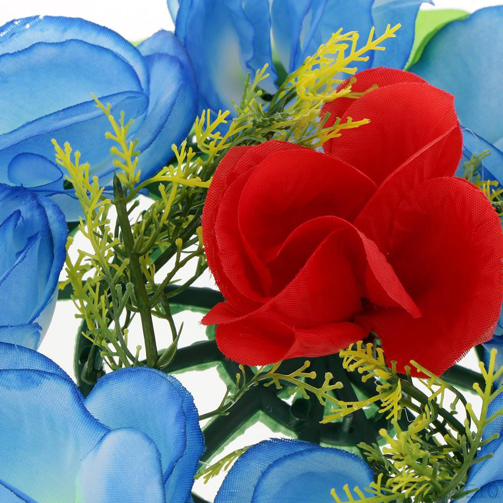 Artificial Grave Flower Wreath Funeral Cemetery Decoration 30cm