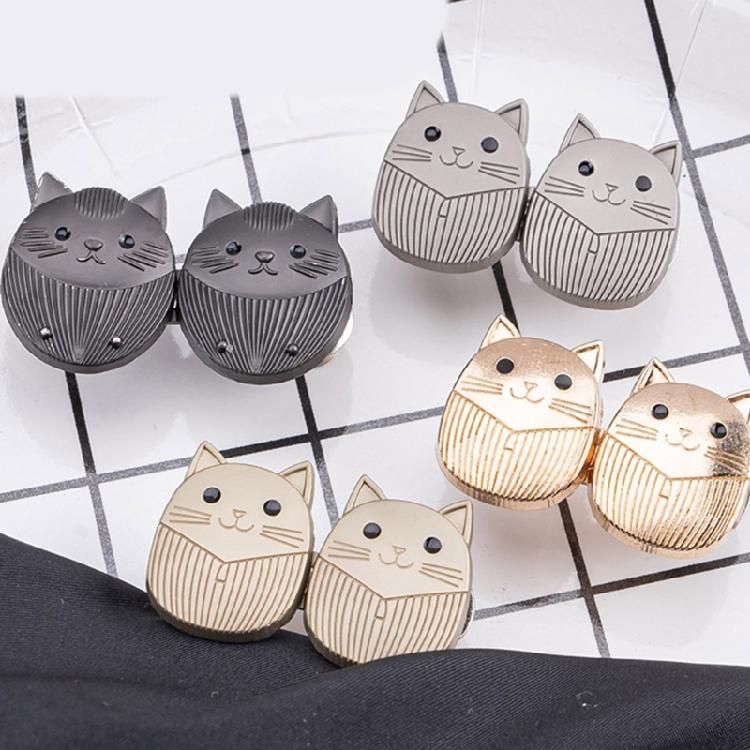 4 Pairs Jeans Button Pins No Sewing Required Trousers Waist Tightener Lovely Cats Waist Buckles Trouser Button Pins