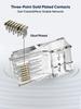 RJ45 CableCreation LAN Pack of for LAN Easy and Resistant to Breaking Connectors, Connectors, Through-Type, 50, Cat6/Cat5e/Cat5 Cables, Wiring,