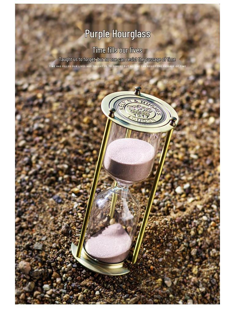 Luxury Metal Hourglass Ornament for Office or Home Decor - Modern Handcrafted Display Piece