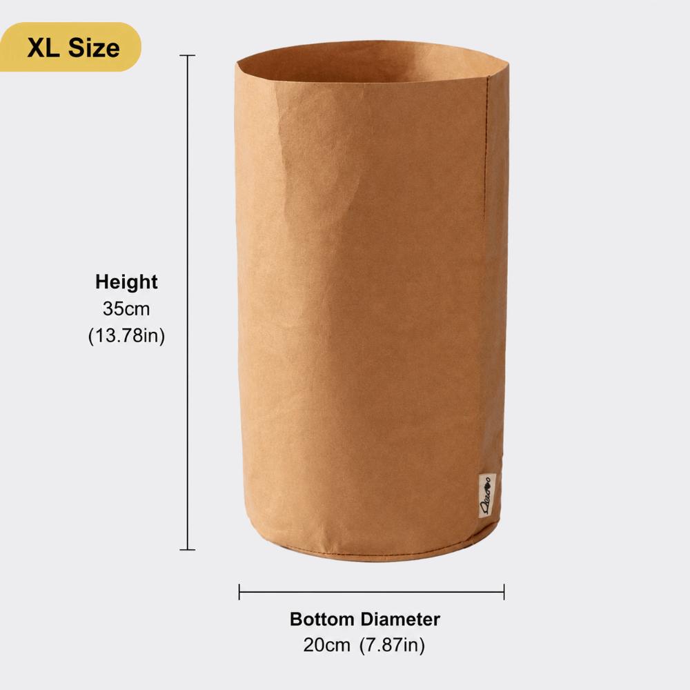 1pc Thickened Kraft Paper Bag Washable Packaging Bag Durable Paper Storage Bag Home