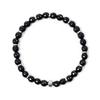 Jbans Classic Cut Black Agate Slim Stone Bracelet (C2001-Ac596_Bk)