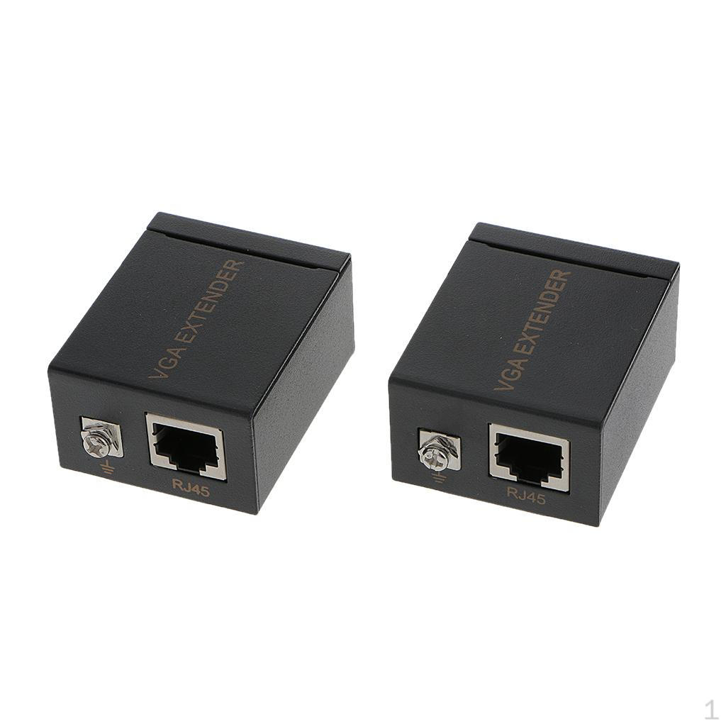60m VGA To Signal Extender Over Ethernet Cable Transfer and Receiver