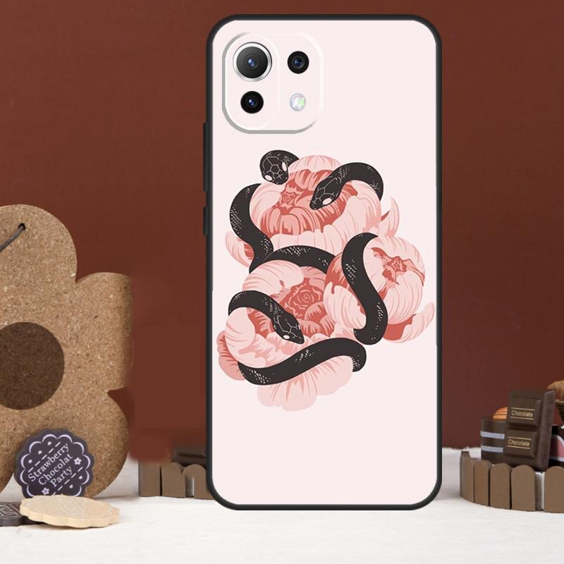 Snake Illustration Art Case For Xiaomi 15T 14T 13T 14 15 Ultra 17 Pro Max POCO F8 Ultra F5 F6 F7 X5 X6 X7 Pro Cover