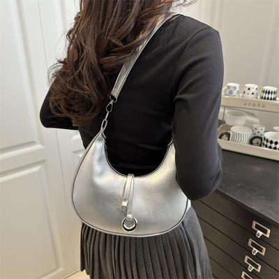 Sommermode neue einfarbige exquisite lässige High-End-Damen-Schulter-Unterarmhandtasche