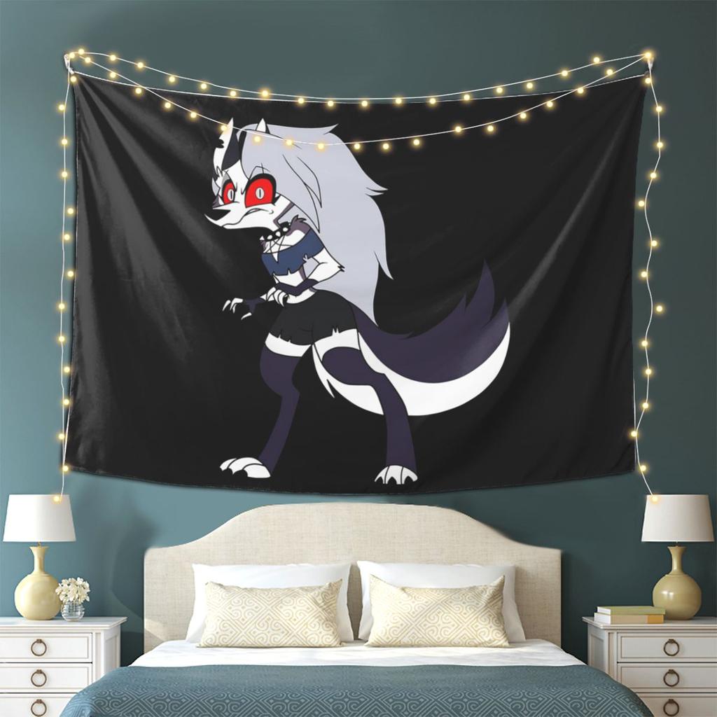 Helluva Boss Loona Tapestry Wall Hanging Aesthetic Home Decor Tapestries for Dorm Room