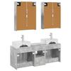 Bathroom Cabinet Set 5 pcs Concrete Grey Particleboard