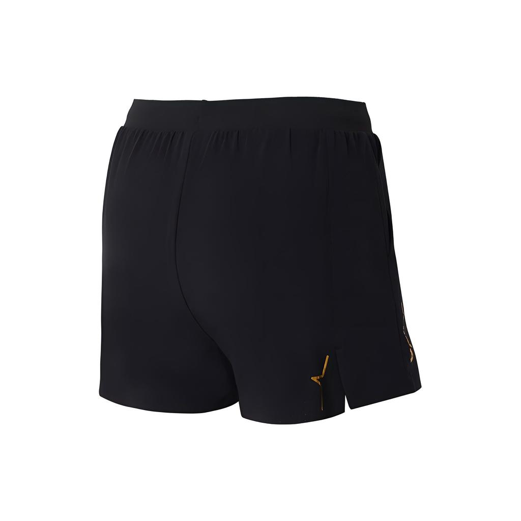 Li Ning Ping Pong Series Solid Color Logo Elastic Waist Sports Shorts Women shorts Black AAPS248-1