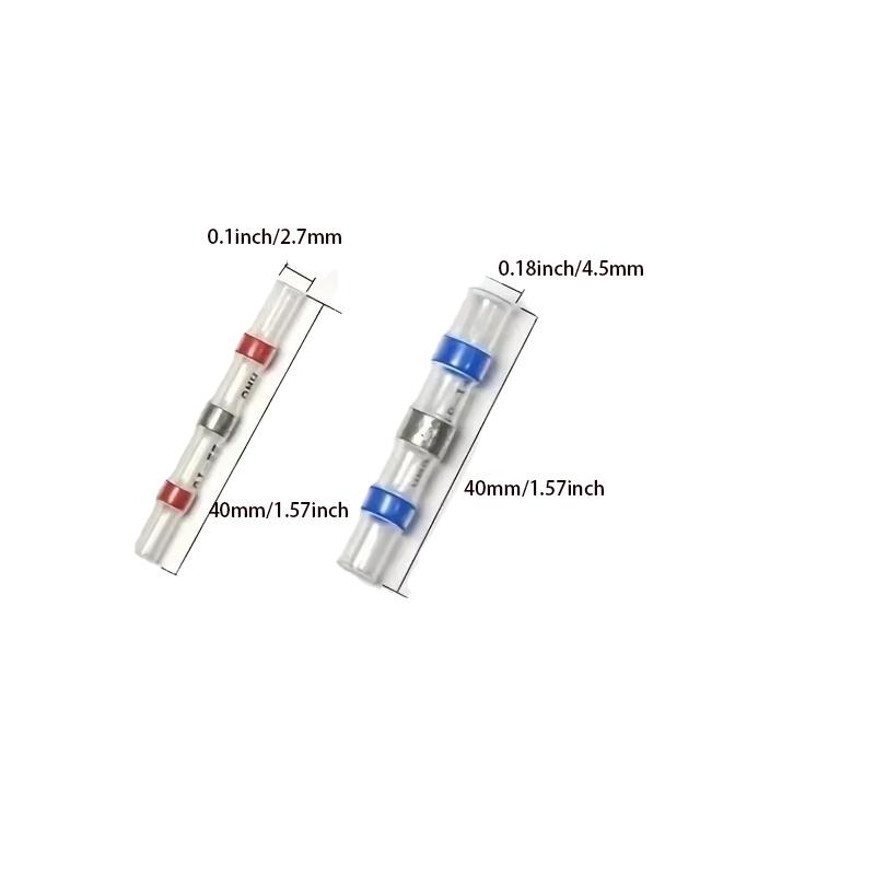 100pcs Waterproof Solder Seal Heat Connector Shrink Butt Connectors Lug Terminals Electrical Wire Car Insulated Terminal 100pcs