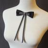 College Style Ribbon Bow Tie Black Bowknot New Collar Flower  For Women Girls