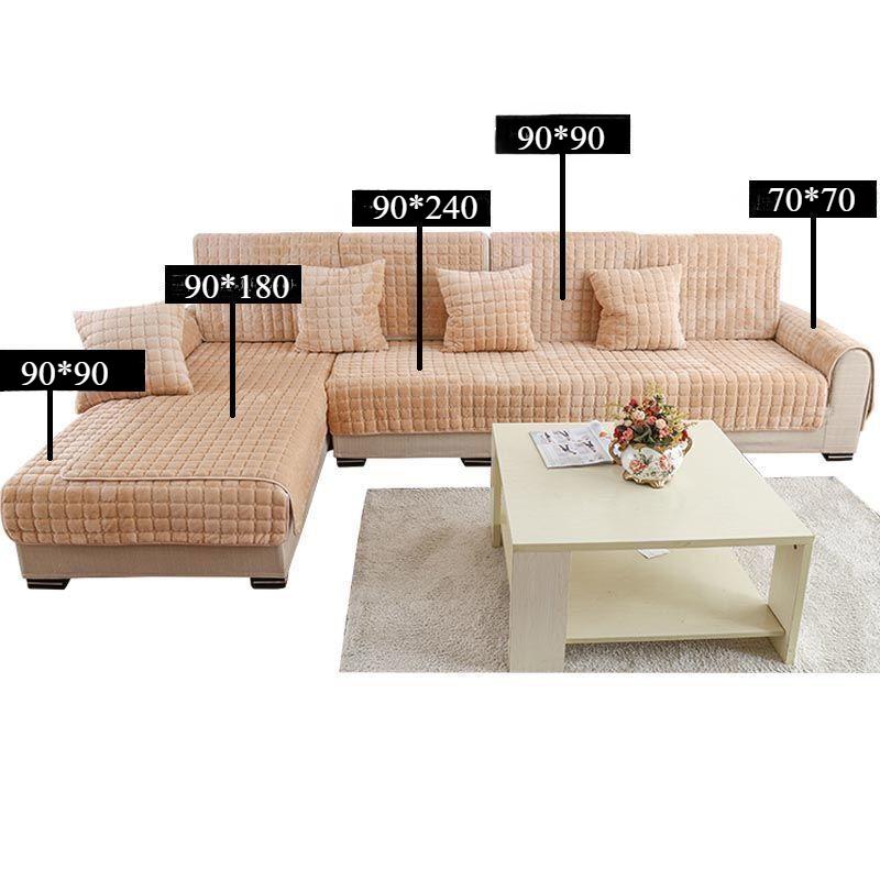 Sofa Cushion Winter Non-slip Thick Plush Sofa Cover Autumn and Winter Universal Sofa Cover Cushion