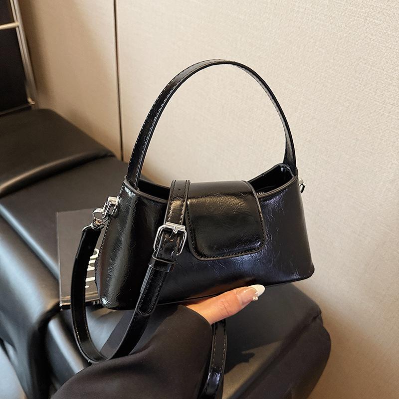 Premium Sense Portable Small Bag Women's 2025 New Fashion Shoulder Bag Simple Casual Messenger Bucket Bag