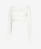 GRANDE LINE Bolero Cross Shirred Long Sleeve_5 Colors