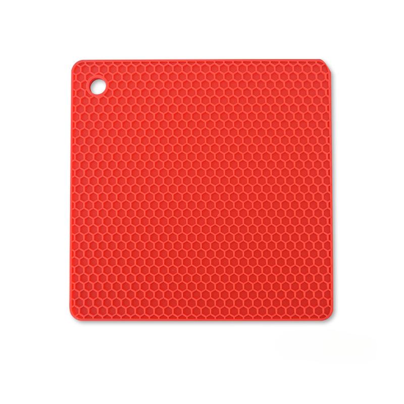 18cm Honeycomb Silicone Mat Drink Cup Coasters Heat Resistant Placemat Bowl Pad Square Non-Slip Pot Holder Kitchen Accessories