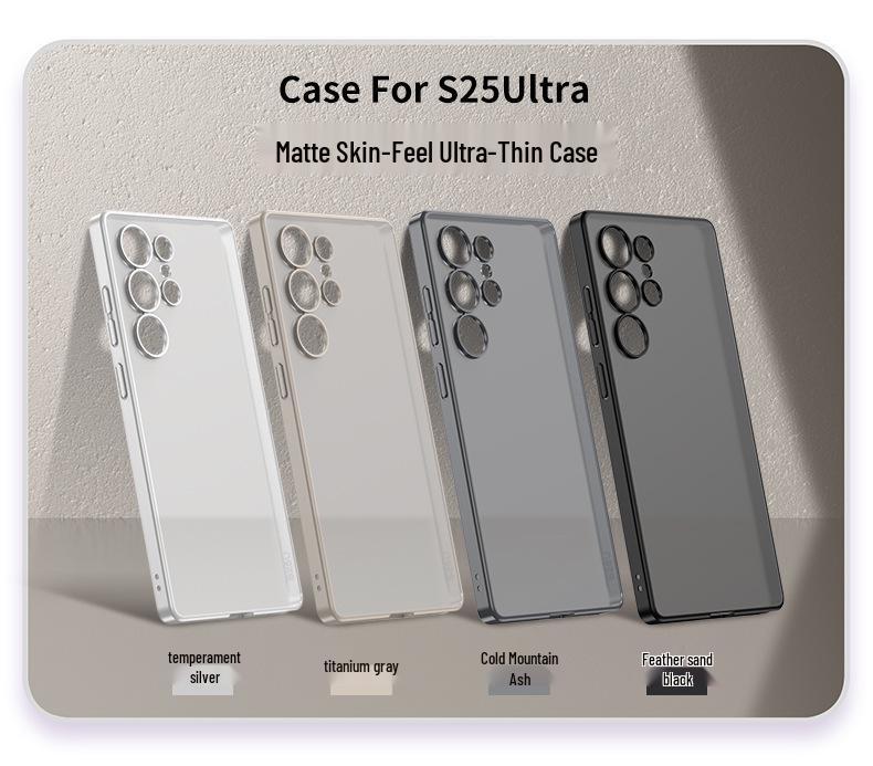 Semi-Transparent Frosted Solid-Color Case for Samsung S25 Ultra: Simple Protective Shell