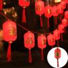 Solar-Powered New Year Lantern String Lights with Fu Character and Lucky Bag Design