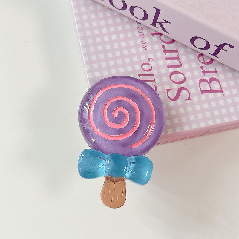 

Small Fresh Three-Dimensional Lollipop Mobile Phone Airbag Holder Magnetic Paste Candy Folding Ring Creative Design Girl