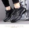 Mode 2024 Neue Designer Schwarze Plateau-Sneaker für Herren Mode Lässig Frühling Herbst Weiche Sohle Rindsleder Schuhe Mann Zapatos De Hombre