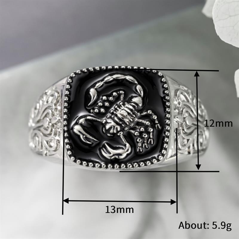 Xiaomi Huitan Gorgeous Women Ring Scorpion Shaped Engraved Design Animal Hiphop Accessories for Party Club Statement Metal Jewelry