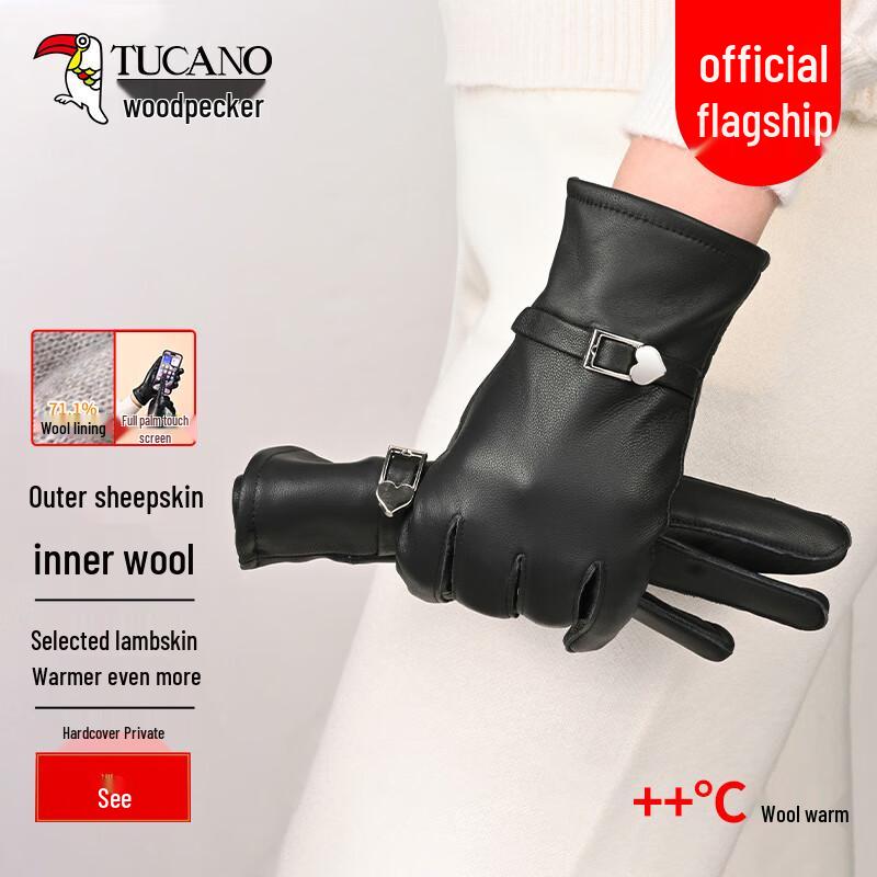 

Woodpecker Women s Genuine Sheepskin Winter Gloves One Size