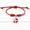 Red Bracelet Trendy With Timeless Gem European Country Flags Unisex Material Mixed