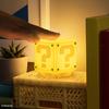 Super Mario Bros Mini Lampada LED Luminosa Blocco Domanda Luce d'Atmosfera