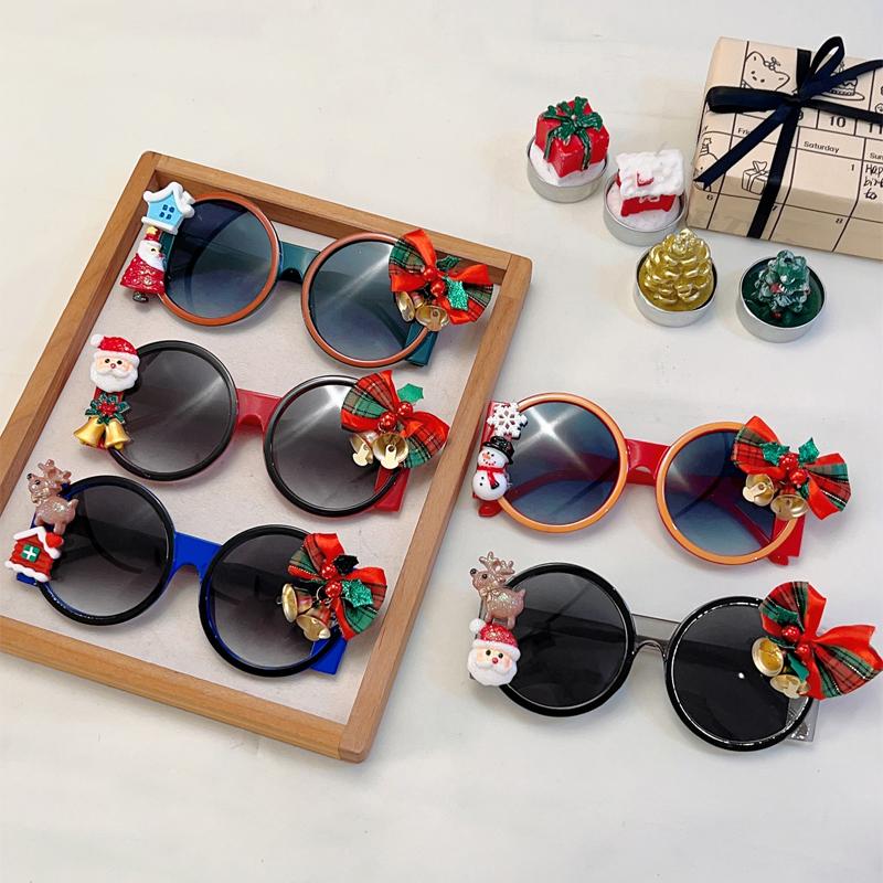 New DIY Christmas Limited Sunglasses Oversize Round Personalized Party Shades Funny Cute Cartoon Decor Sun Glasses