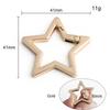 Hollow Star Shaped Spring Clasp Metal Carabiner Keychain Bag Clip Hook Dog Chain Buckle Connector Diy Jewelry Making Accessories