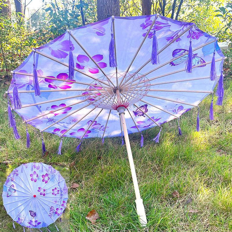 Parapluie en Papier Huilé Style Antique Chinois 82cm Parapluie Décoratif Multicolore pour Enfants Parapluie pour Costumes Photographie