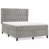 VidaXL Lit à sommier tapissier et matelas Gris clair 140x190cm Velours - Modèle 3129387