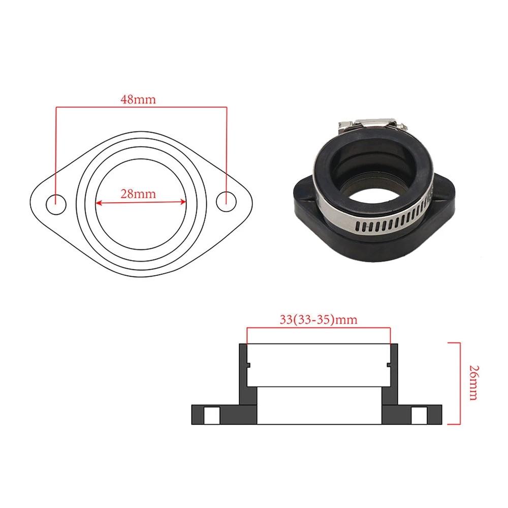 Motorcycle Carburetor Adapter Inlet Intake Pipe Rubber Mat For Honda Cg 125 Peugeot Speedfight Ax100 Cg125 Honda