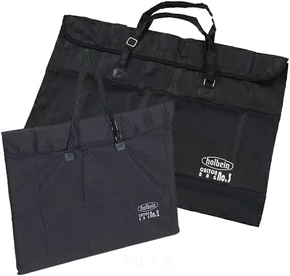 Holbein Art Water-Repellent Lightweight Cardboard Case Carton Bag with Lid, Black (for Charcoal Paper, Full Size/Medium Size) (Full Size No. 2)