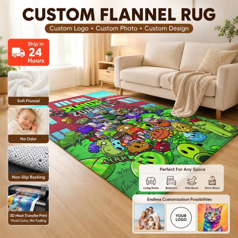 Plants Vs Zombies Carpet Living Room And Bedroom Mats Floor Mats Doormat Office Chair Cushion Room