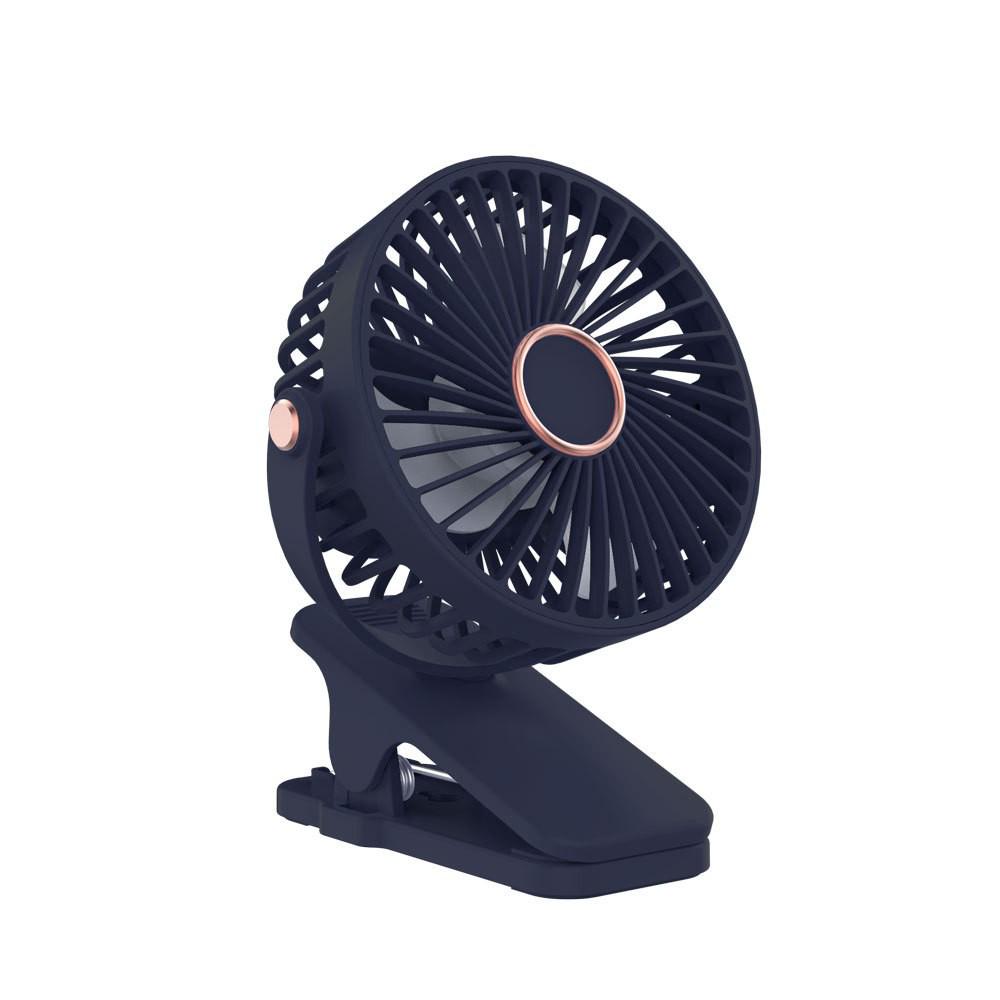 Portable Rechargeable Silent Clip Fan for Bedside, Stroller, or Desk - High Wind Power