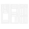 3Pcs Handmade Flexible Record Template Set for Dot Grid Journals Travel-friendly Planner Templates Coils Disc And Rings Stencil for Notebooks